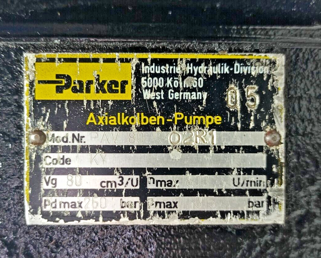 Parker PAV 80 RK 02R1 Hydraulic Axial piston pump - Pressure Tested #2