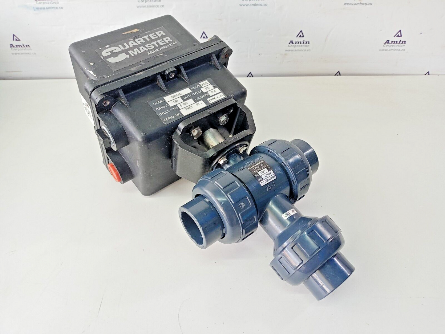 Quarter Master Asahi/America A94M2WJ Electric Actuator with Asahi 3-way valve