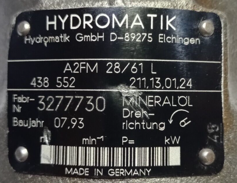 Hydromatik A2FM 28/61 L Hydraulic Axial piston motor