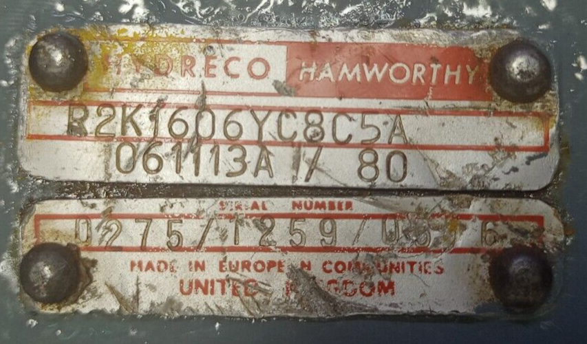 Hydreco Hamworthy R2K1606YC8C5A Hydraulic gear pump