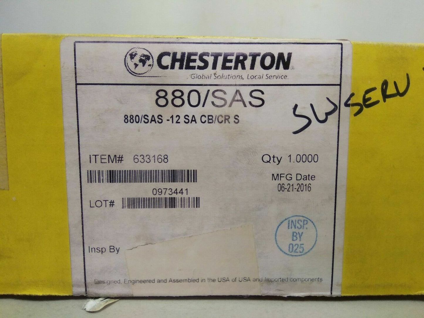 Chesterton 880/SAS Component Mechanical Seal Complete kit - NEW