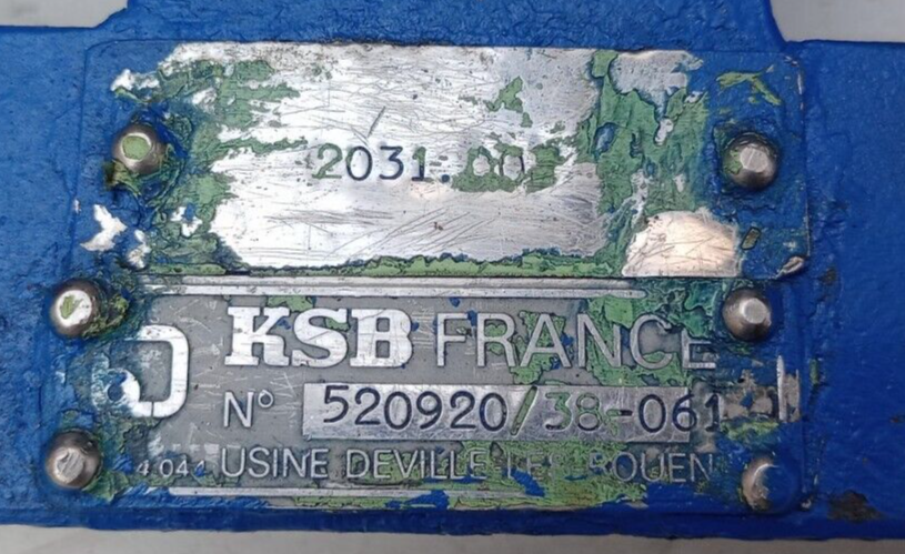 KSB AHK40-33/3GM26 Centrifugal pump with 4.4kw, 1730rpm motor - Tested