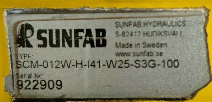 Sunfab SCM-012W-H-I41-W25-S3G-100 Hydraulic Motor - NEW