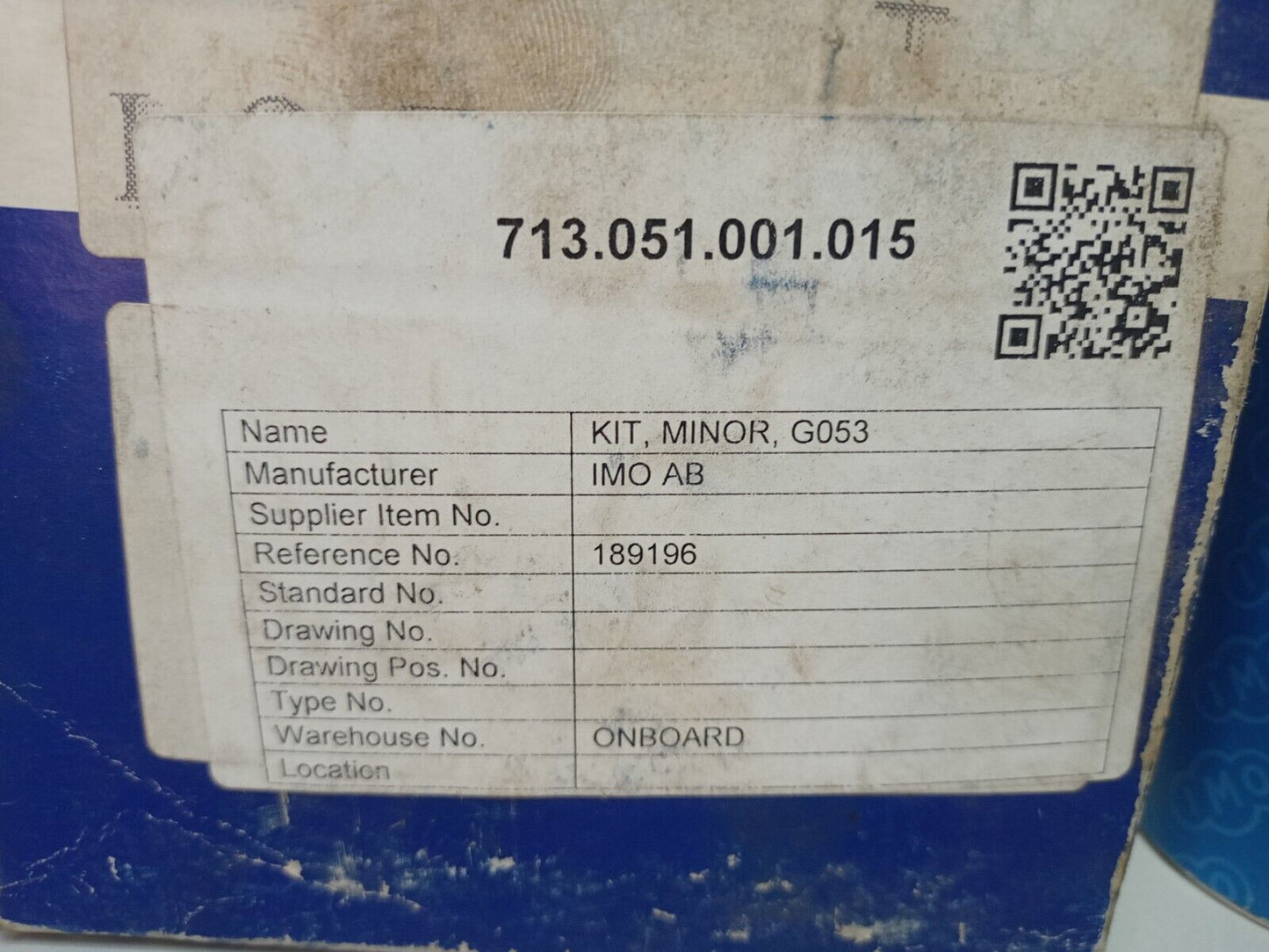 IMO Pump ACG 045N6 G053 Minor kit/Repair kit - NEW