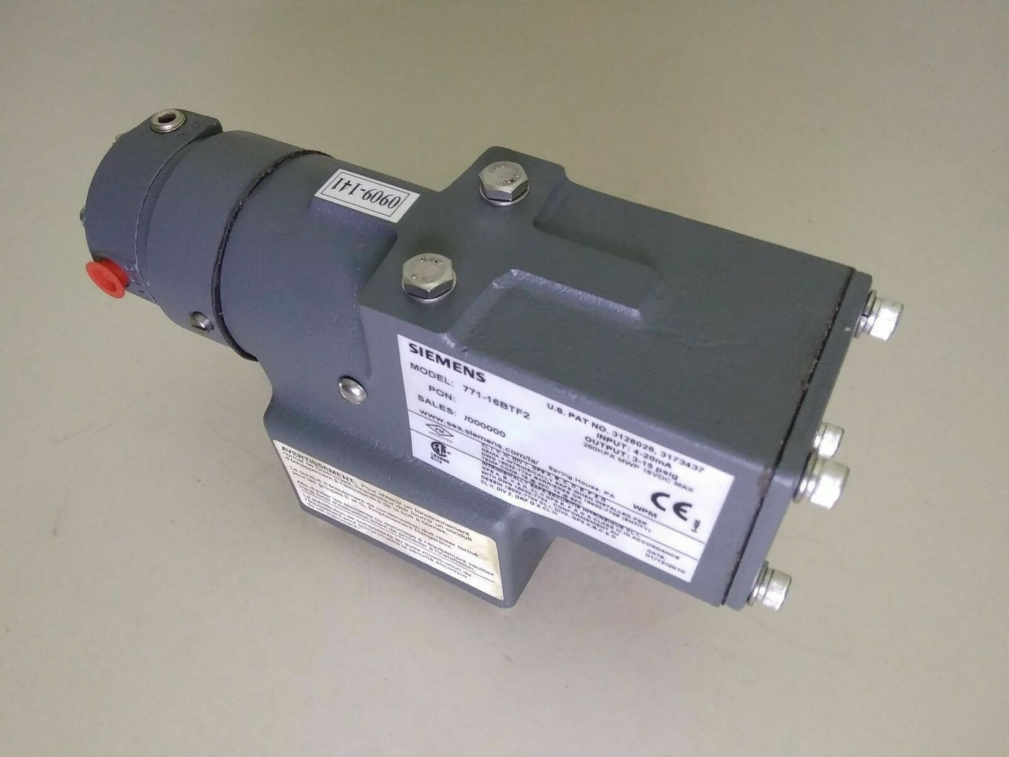 TRANSDUCER Model: 771-16BTF2 SIEMENS - NEW