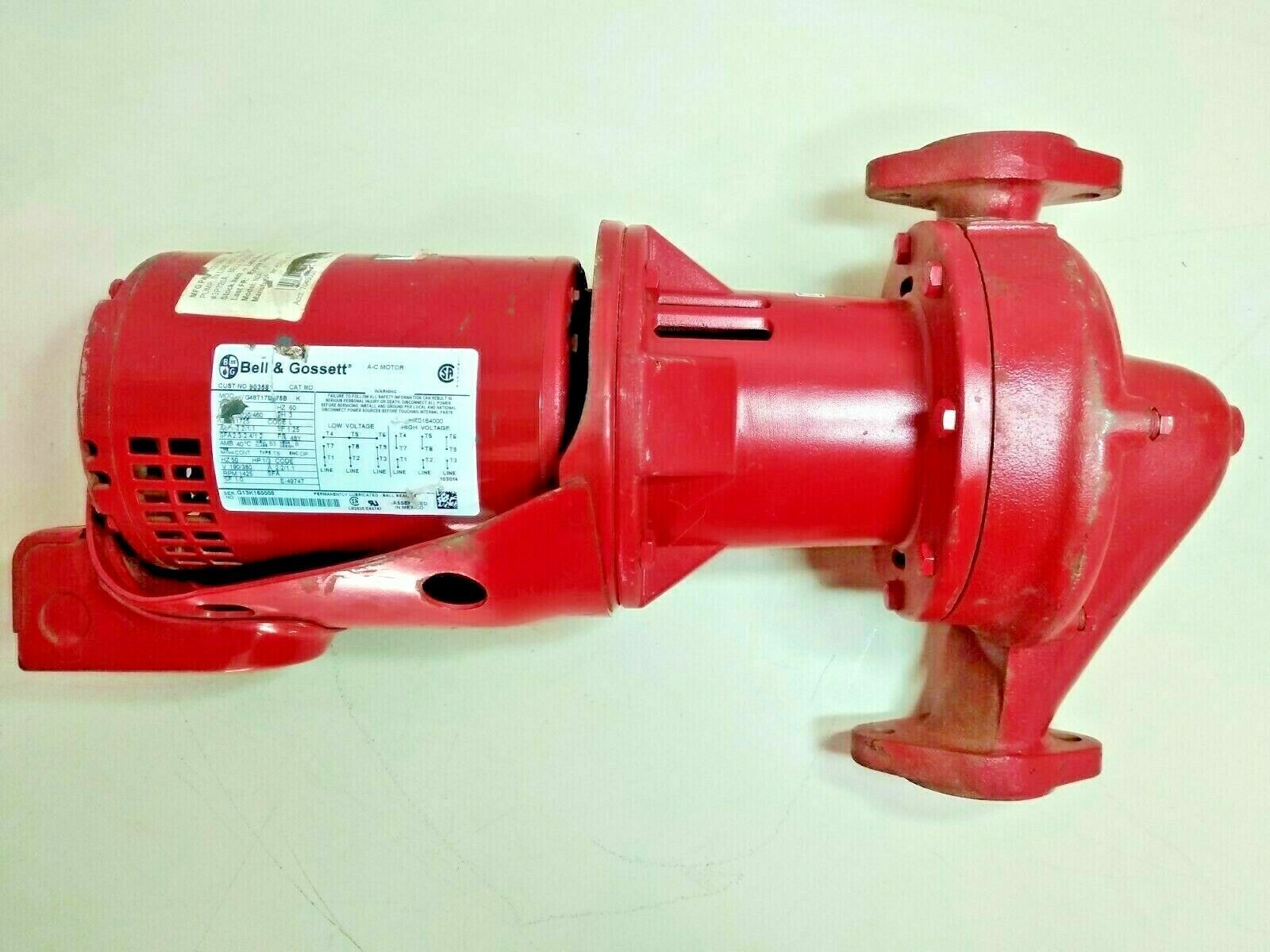 BELL & GOSSETT 172738LF Series 60 In line Circulator Pump With AC motor 1/3 HP