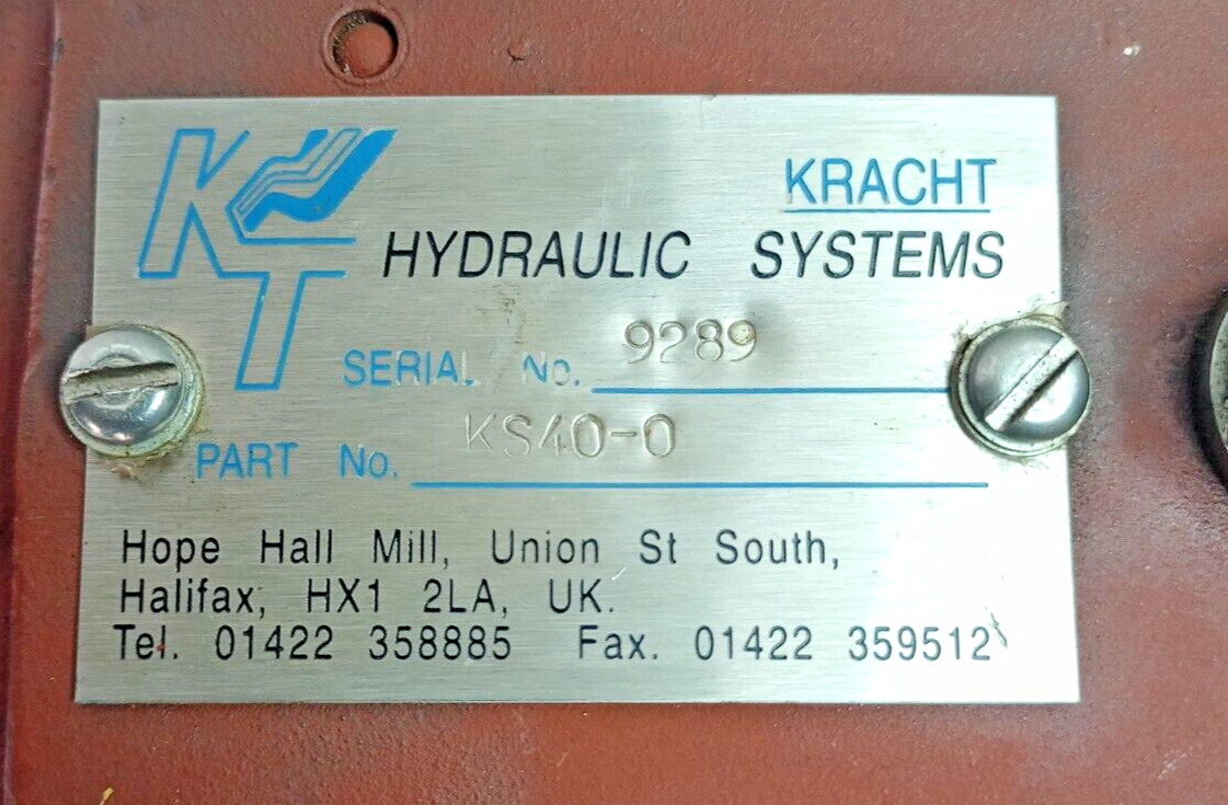 Kracht KS40-0 Hydraulic valve remote control system