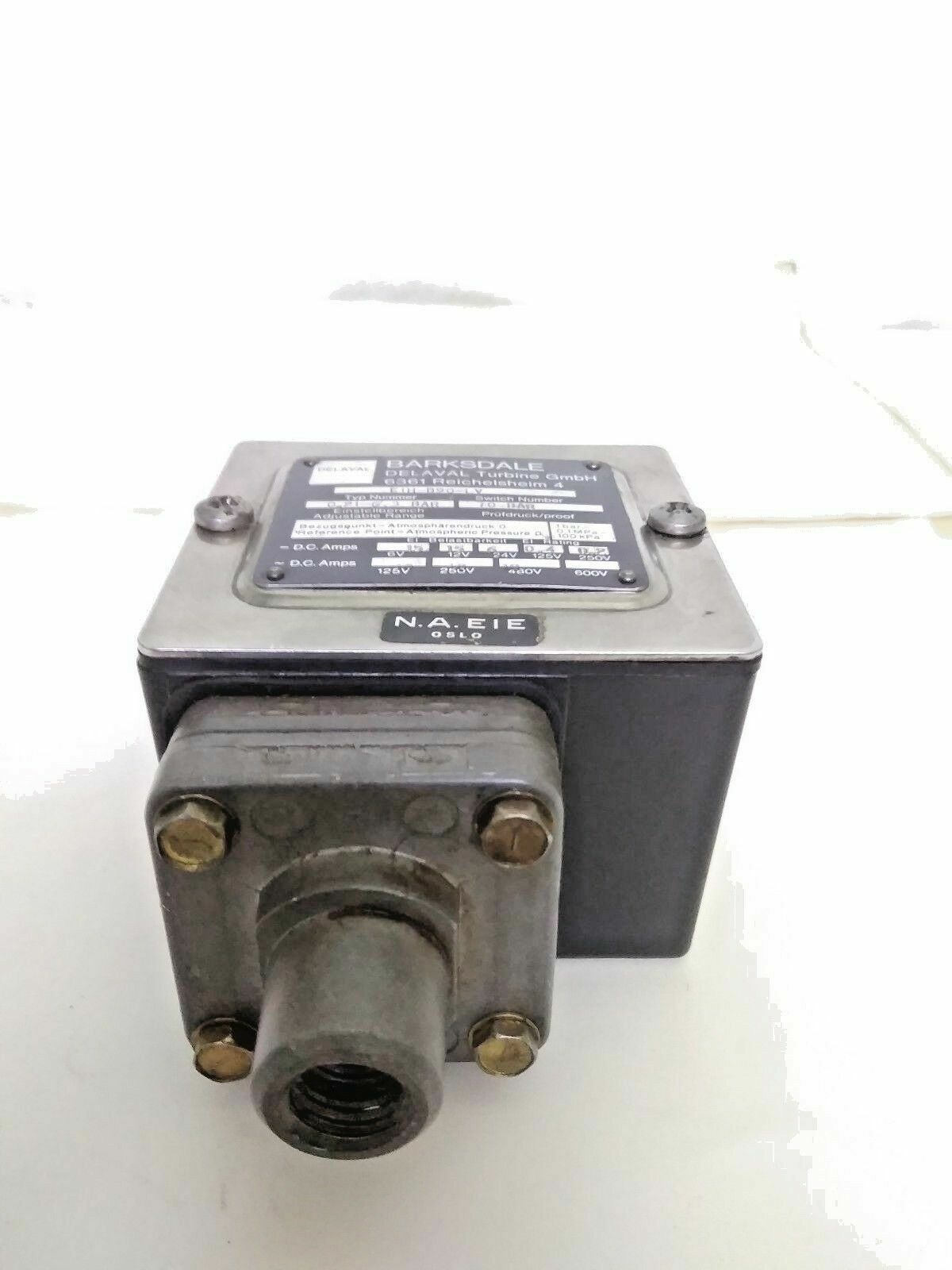 BARKSDALE TYPE: E1H-B90-LV Pressure switch - NEW