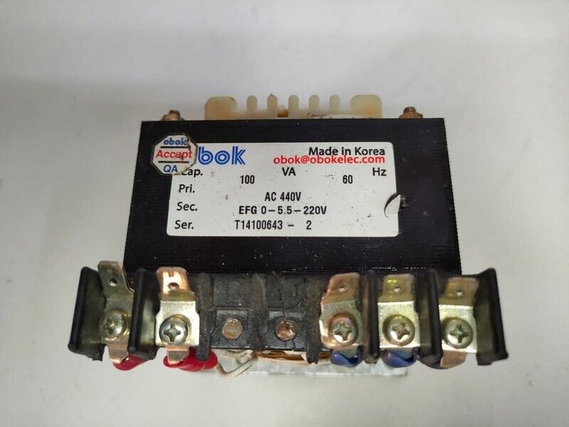 Obok transformer 100VA, 60Hz, AC400V, EFG 0-5.5-220V - NEW