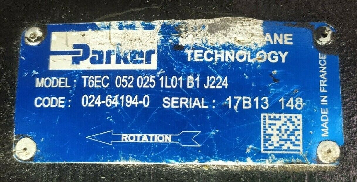 Parker T6EC 052 025 1L01B1 J224 Hydraulic Vane pump