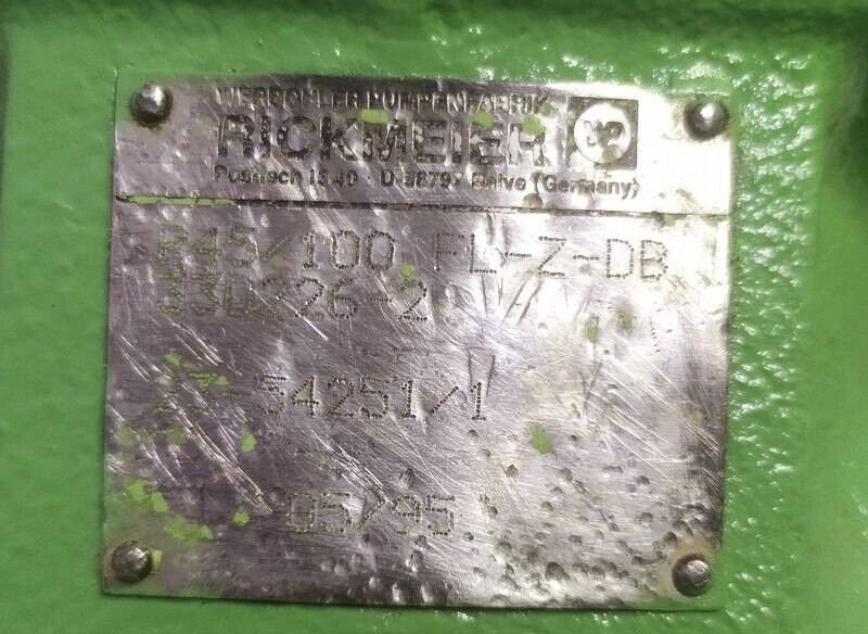 Rickmeier R45/100 FL-Z-DB Hydraulic gear pump - Pressure tested