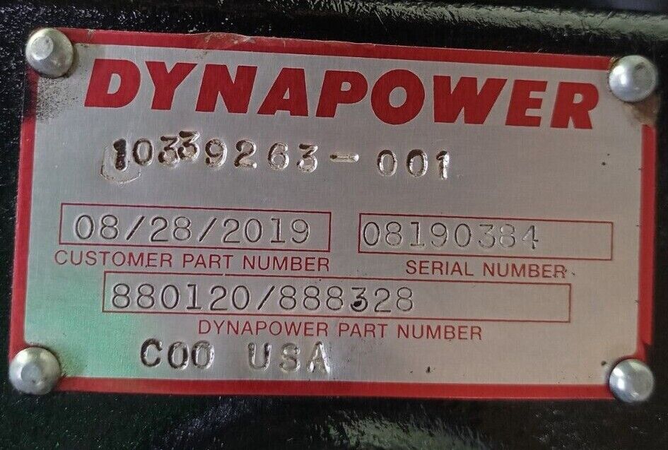 Dynapower 880120/888328, 10339263-001 Hydraulic pump - NEW