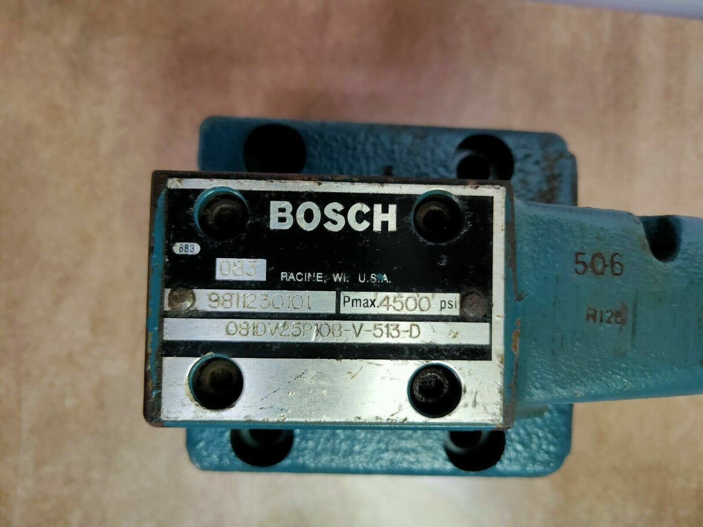 Bosch 081DV25P108-V-513-D Pressure 4500 psi Hydraulic valve - NEW