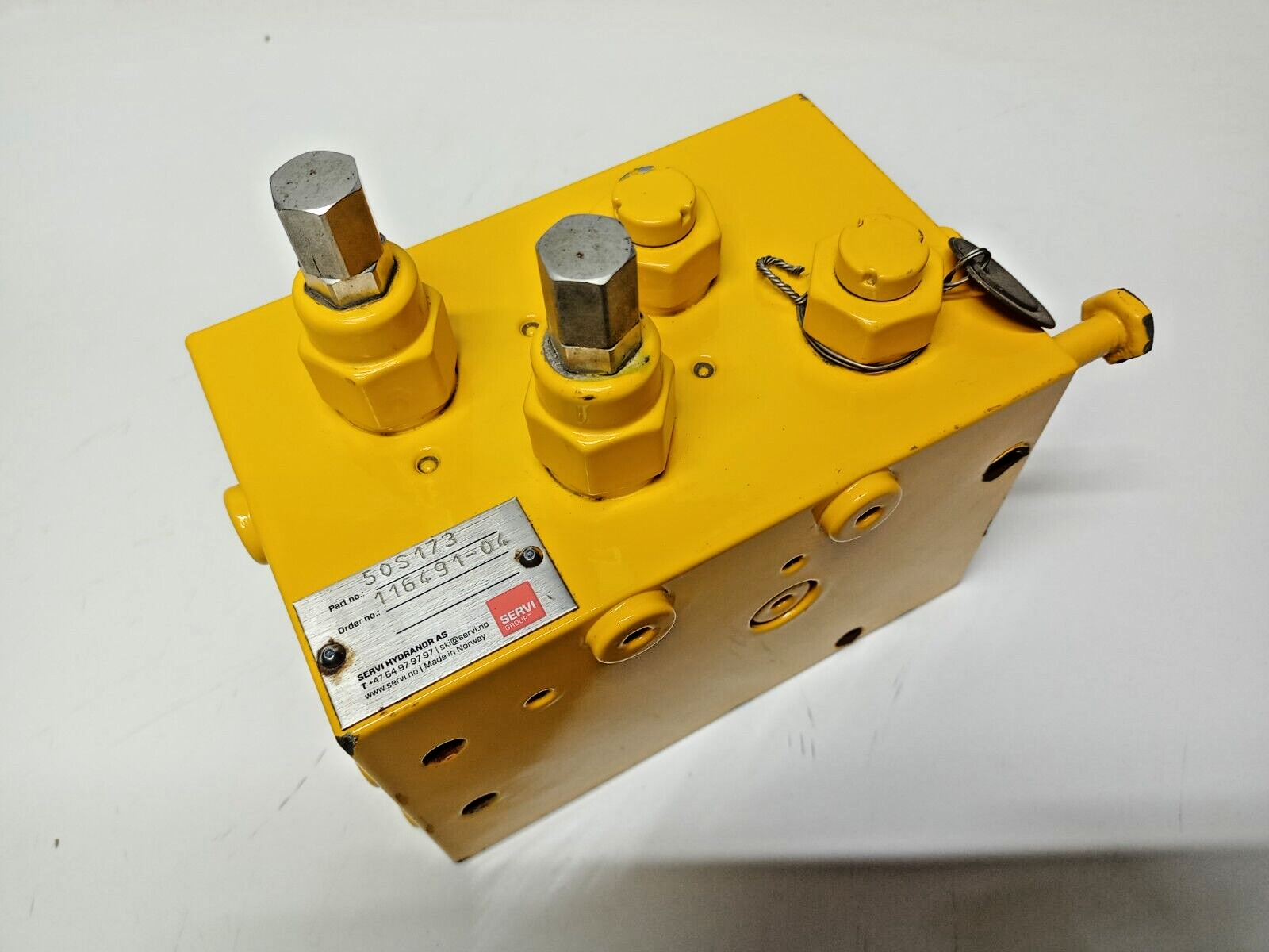 Servi Hydranor Part No. 50S173 Hydraulic Control block - NEW