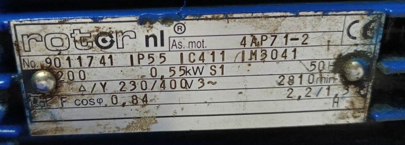 IMO ACD 025L6 NVBP Triple screw pump 0.55kW electric Motor - Refurbished Tested
