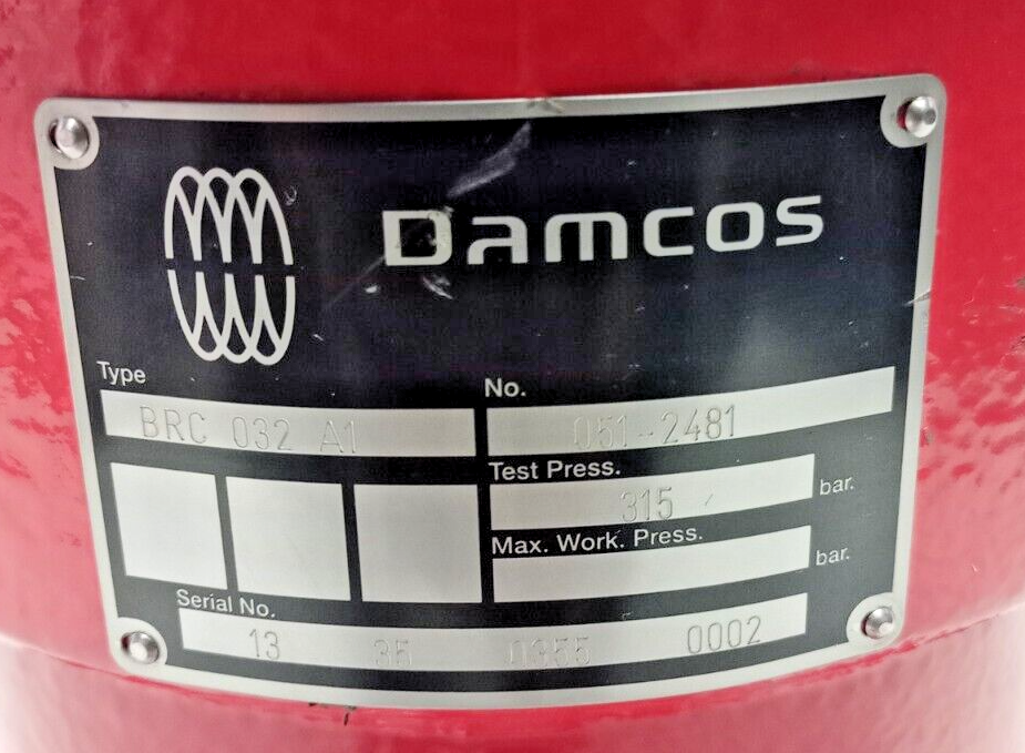 Damcos BRC 032-A1 Hydraulic Double Acting Balanced Rotary Actuator 051-2481 NEW