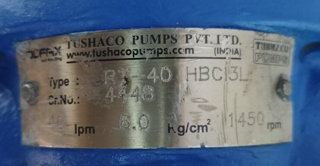 Tushaco RT-40 HBCI3L Lobe pump - NEW
