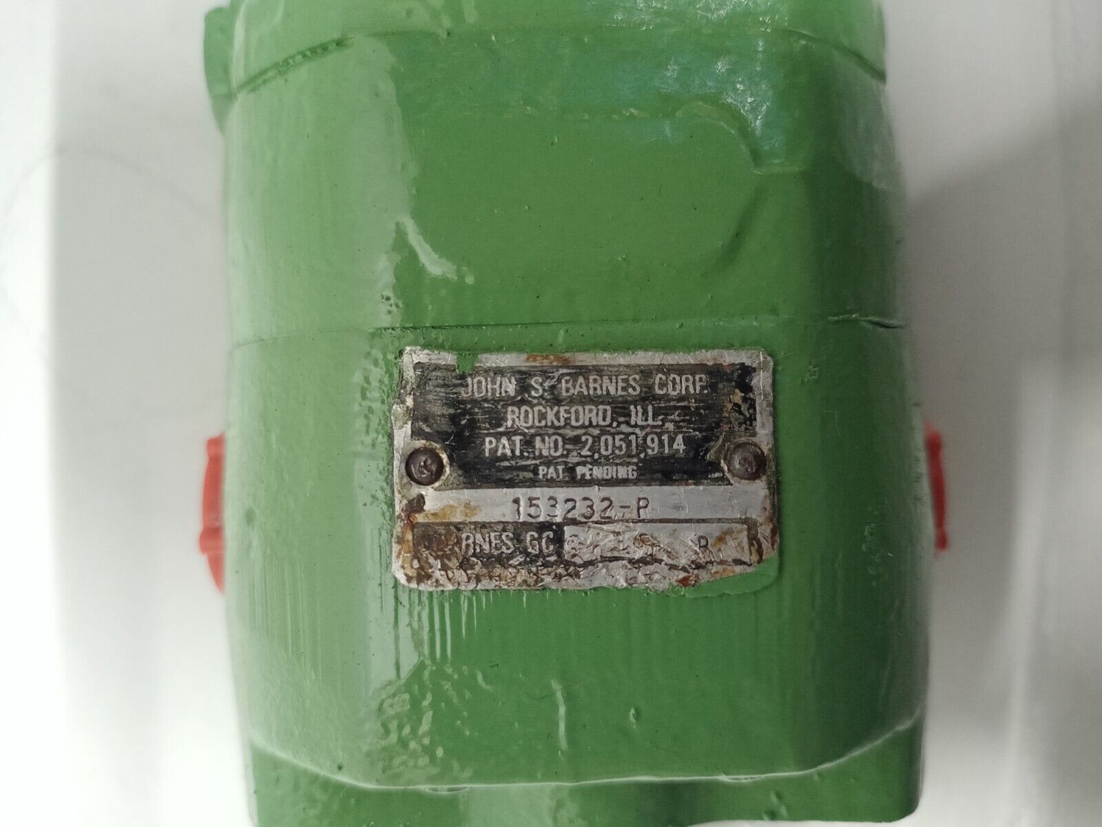 John S. Barnes Corp. Part No. 153232-P Hydraulic pump/Motor