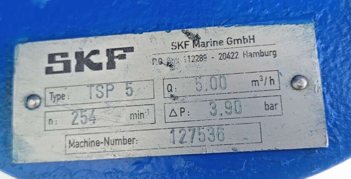 SKF TSP-5 Progressive cavity single screw pump - Pressure Tested