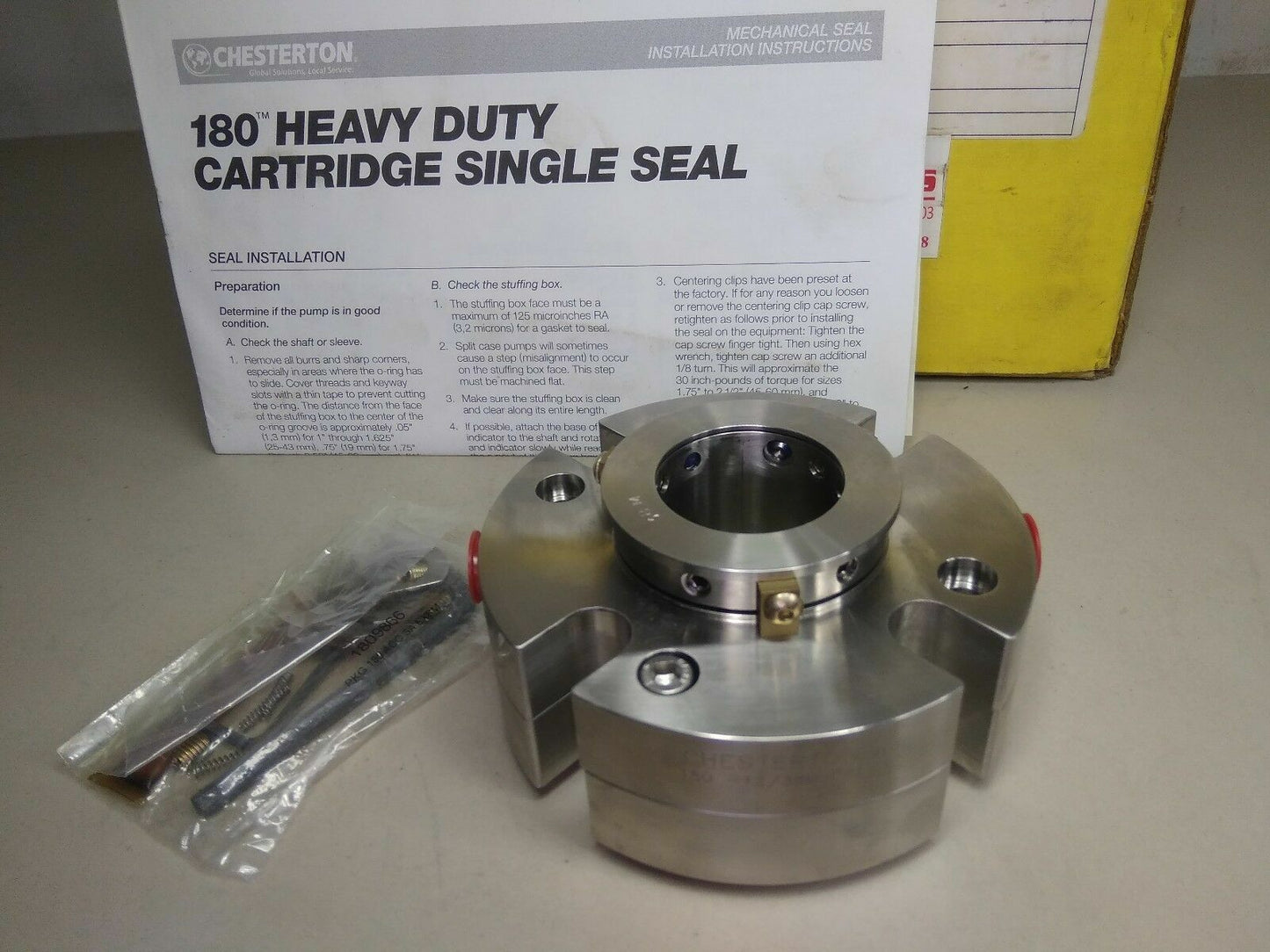 CHESTERTON 180WB HIGH RELIABILITY CARTRIDGE SINGLE SEAL SIZE-38 - NEW