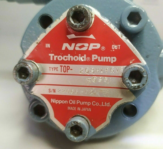 Nippon Oil Pump TOP-203HWFGVB-035 Trochoid Pump - NEW SURPLUS