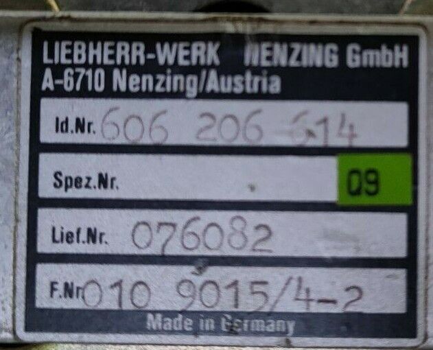 Liebherr-Werk 606 206 614 Joy stick