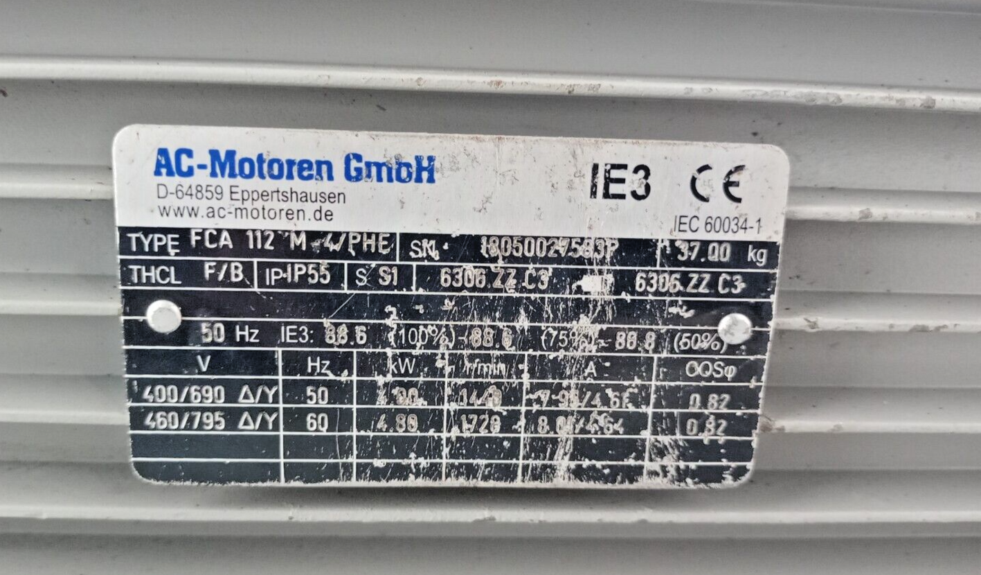 Leistritz L3MF-060/096 Triple screw pump with 4/4.8 kW 50/60 hz motor - NEW 2018