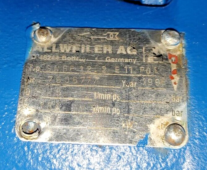 Allweiler SNBP 12.2 E11 P01 Progressive cavity single screw pump