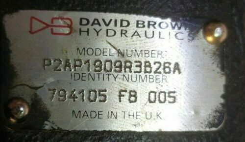 David Brown P2AP1909R3B26A Hydraulic gear pump