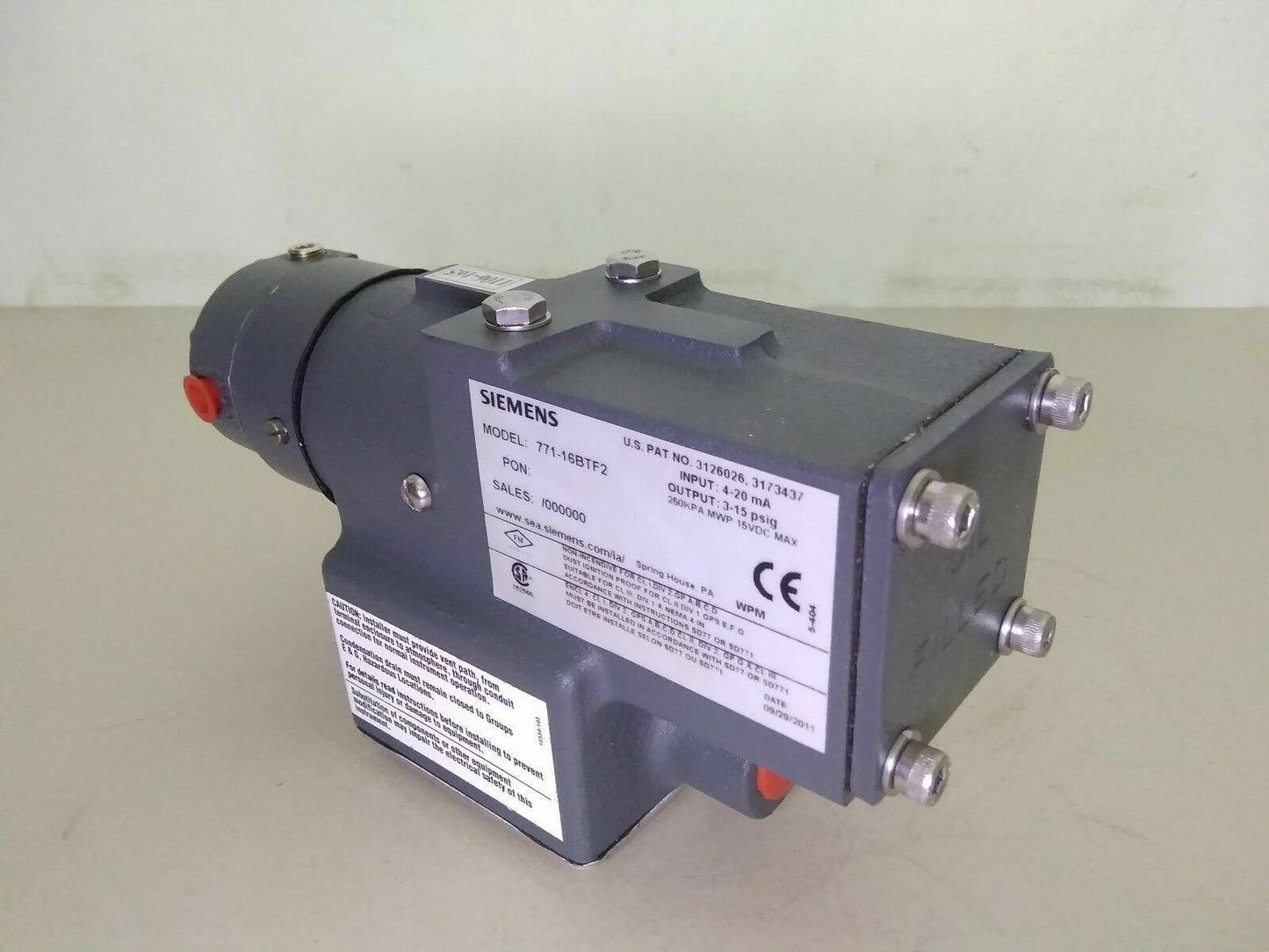 SIEMENS TRANSDUCER 771-16BTF2