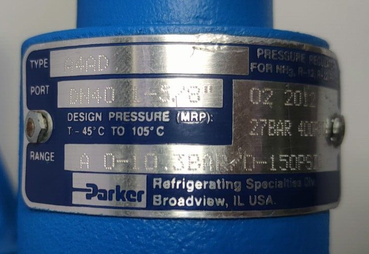 Parker A4AD ADAPTOMODE Inlet Pressure Regulator DN40 Size: 1-5/8'' 0-150 PSIG