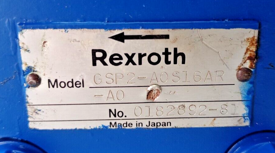 Rexroth GSP2-A0S16AR-A0 Hydraulic gear pump - Pressure tested