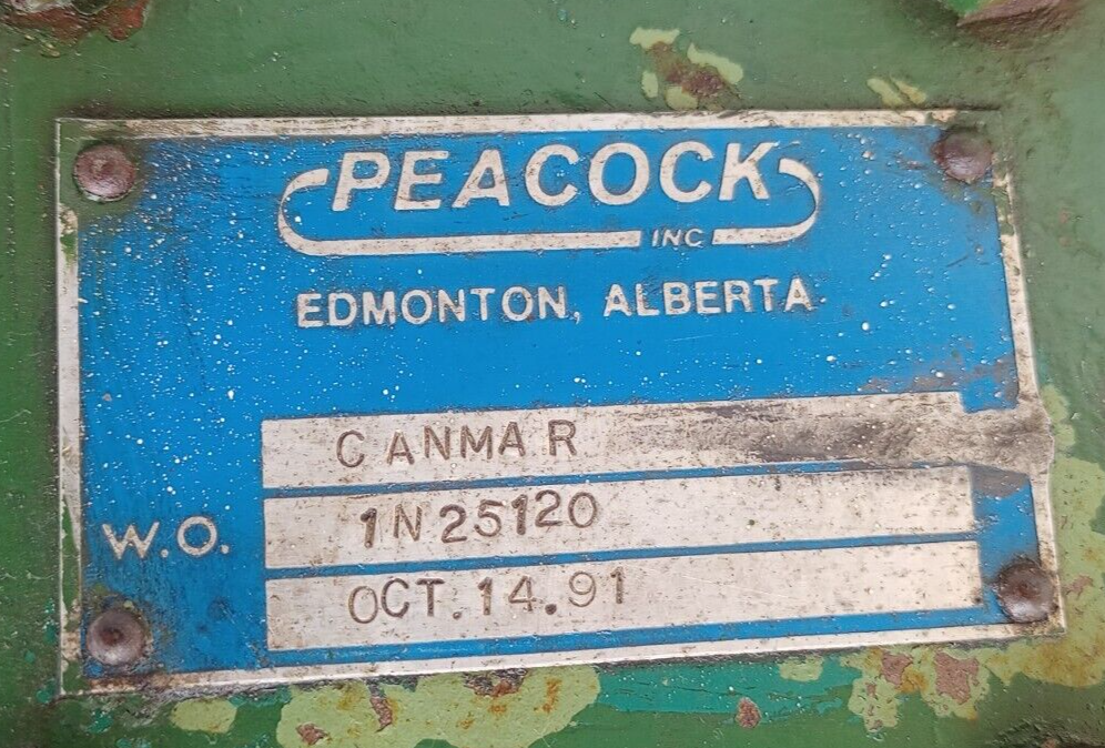 Fuel pump Peacock CANMAR 1N25120 for Sulzer Zgoda ZV 40/48 engine