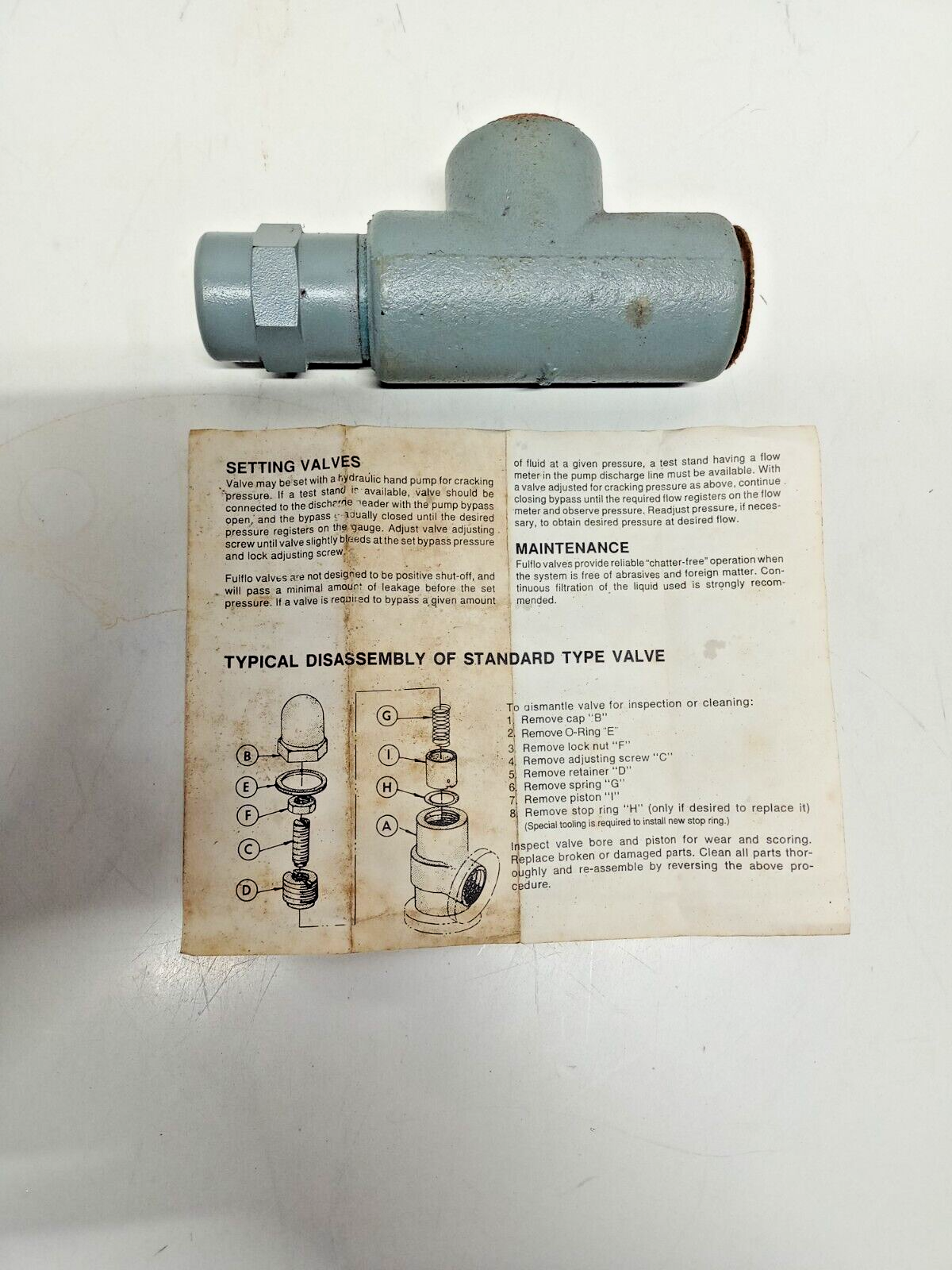 BSM- Brown & Sharpe 714-81902-31 3/4'' Relief valve - NEW IN BOX Free shipping