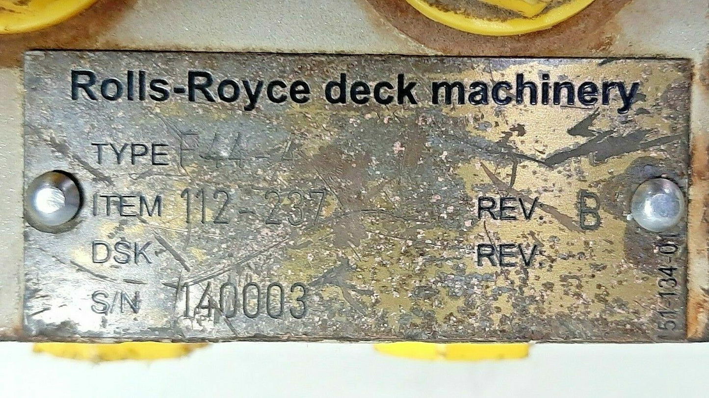 Rolls-Royce deck machinery F44 Item No.: 112-237 Lever operated control block