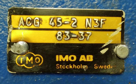 IMO Pump ACG 45-2 N3F Triple screw Oil Pump - Pressure Tested