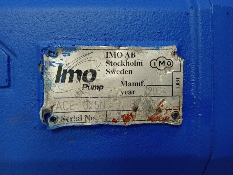 IMO Pump ACE 025N3 NTBP Triple screw Oil Pump - Refurbished and Tested