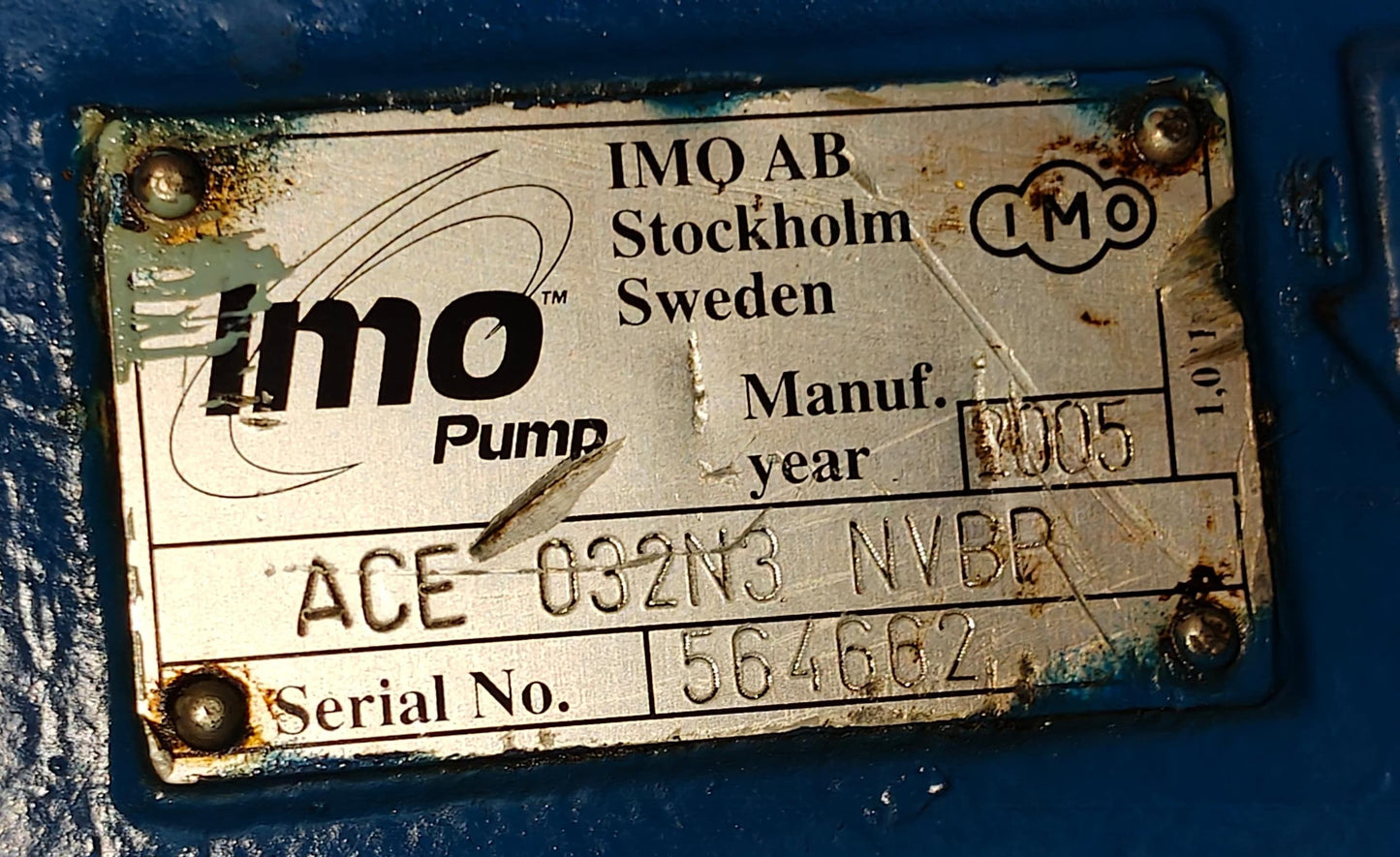 IMO pump ACE 032N3 NVBP Triple Screw Pump oil/Fuel Transfer pump