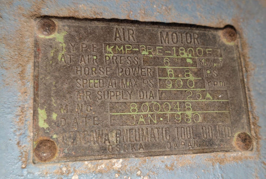 KMP-6PE-1800E KITAGAWA AIR MOTOR-TESTED