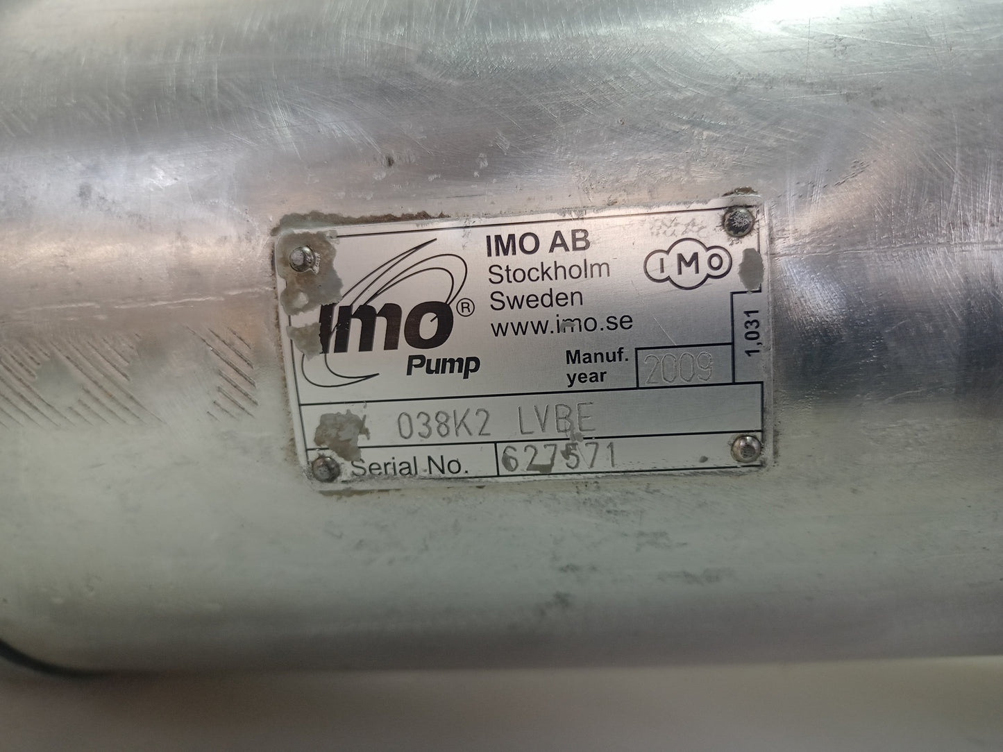 IMO pump D4 038K2 LVBE Triple screw pump - Pressure tested