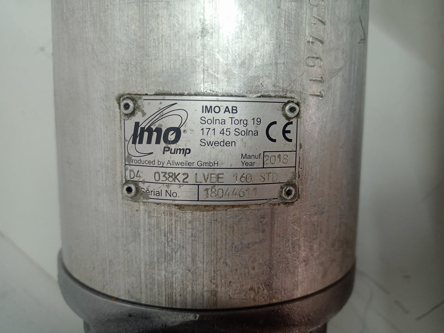 IMO pump D4 038K2 LVBE Triple screw pump - Pressure tested