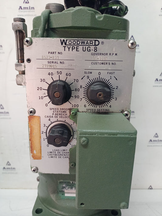 Woodward UG-8 Governor part No. : 8523-831 RPM: 750-1550 - TESTED