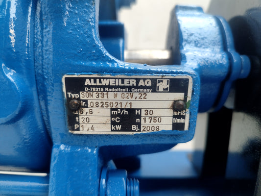 Allweiler SON331W G2V 22 Selfpriming Centrifugal pump with electric motor - NEW