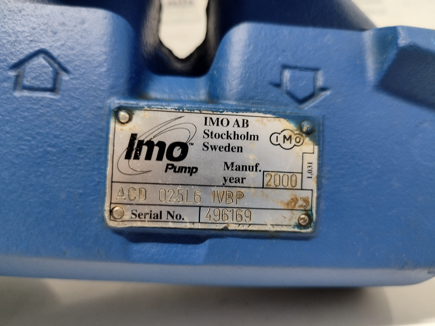 IMO ACD 025L6 IVBP Triple screw pump - Refurbished & Tested