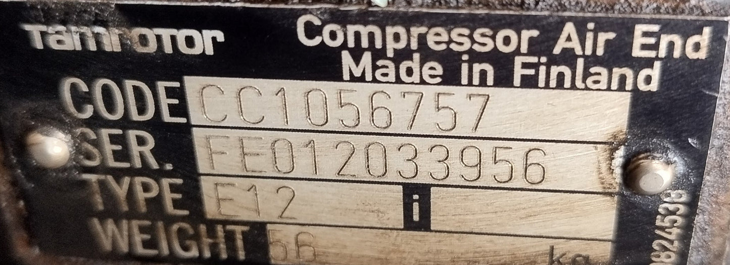 Tamrotor Marine Compressor Type E12 Code: CC1056757 Screw Air Compressor