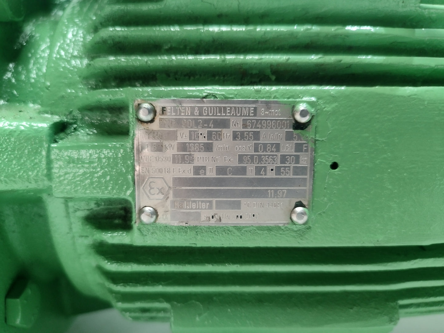 Rickmeier R35/31.5 FL-Z Hydraulic Gear pump with flame-proof 1.8kw, 1685rpm motor- Refurbished