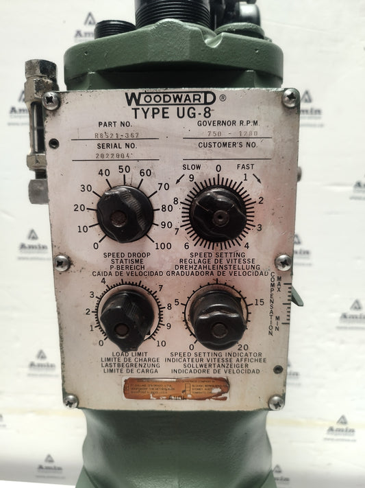 Woodward UG-8 Governor part No. : R8521-367 RPM: 750-1280 - TESTED