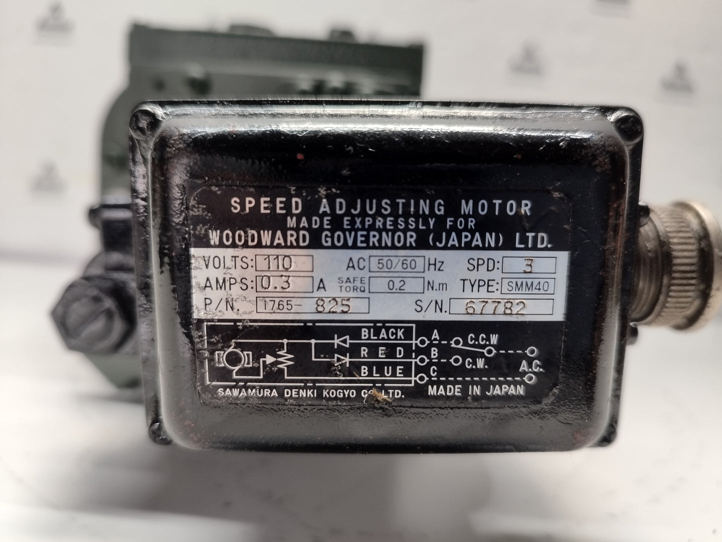 Woodward UG-8 Governor part No.: 8522-546 RPM: 700-1415 - TESTED #2