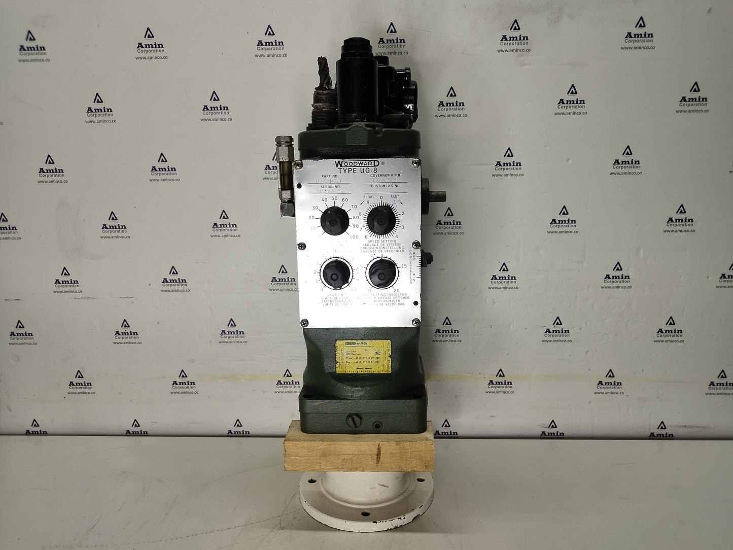 Woodward UG-8 Governor part No. : R8521-367 RPM: 750-1280 - TESTED