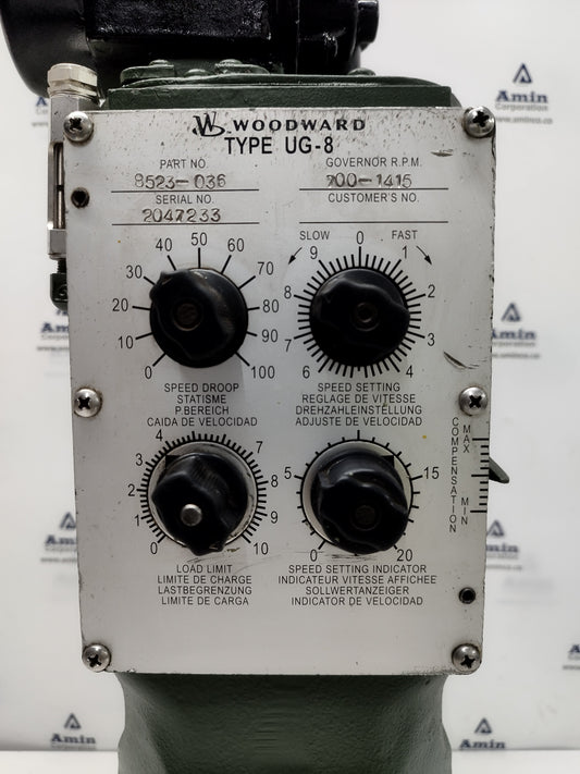 Woodward UG-8 Governor part No. : 8523-036 RPM: 700-1415 - TESTED #2
